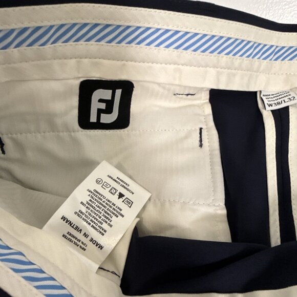 FootJoy FJ Dark Navy Blue Slash Pocket Casual Golf Pants Mens 38 x 32 Stretch - Picture 4 of 12